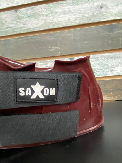 USED Saxon Velcro Bell Boots XL Red