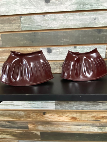 USED Saxon Velcro Bell Boots XL Red