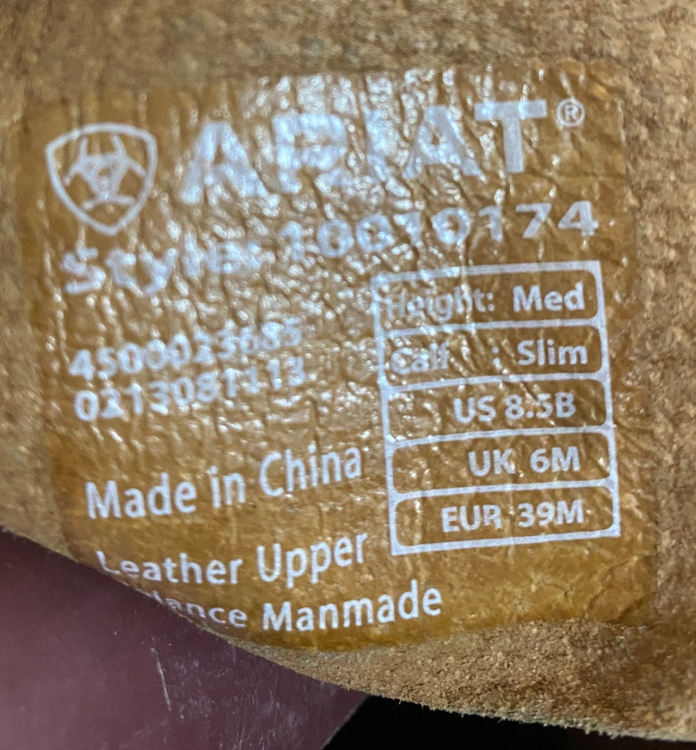 USED Ariat Women’s English Tall Boots – Size 8.5 Slim Calf