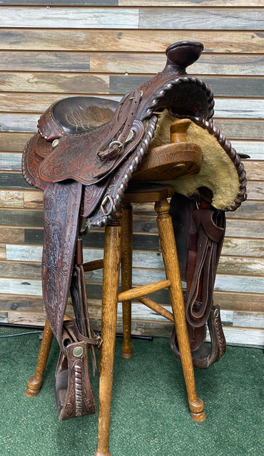 USED Circle Y Western Equitation Arabian 15" Seat 6 1/2 Gullet Dark Oil