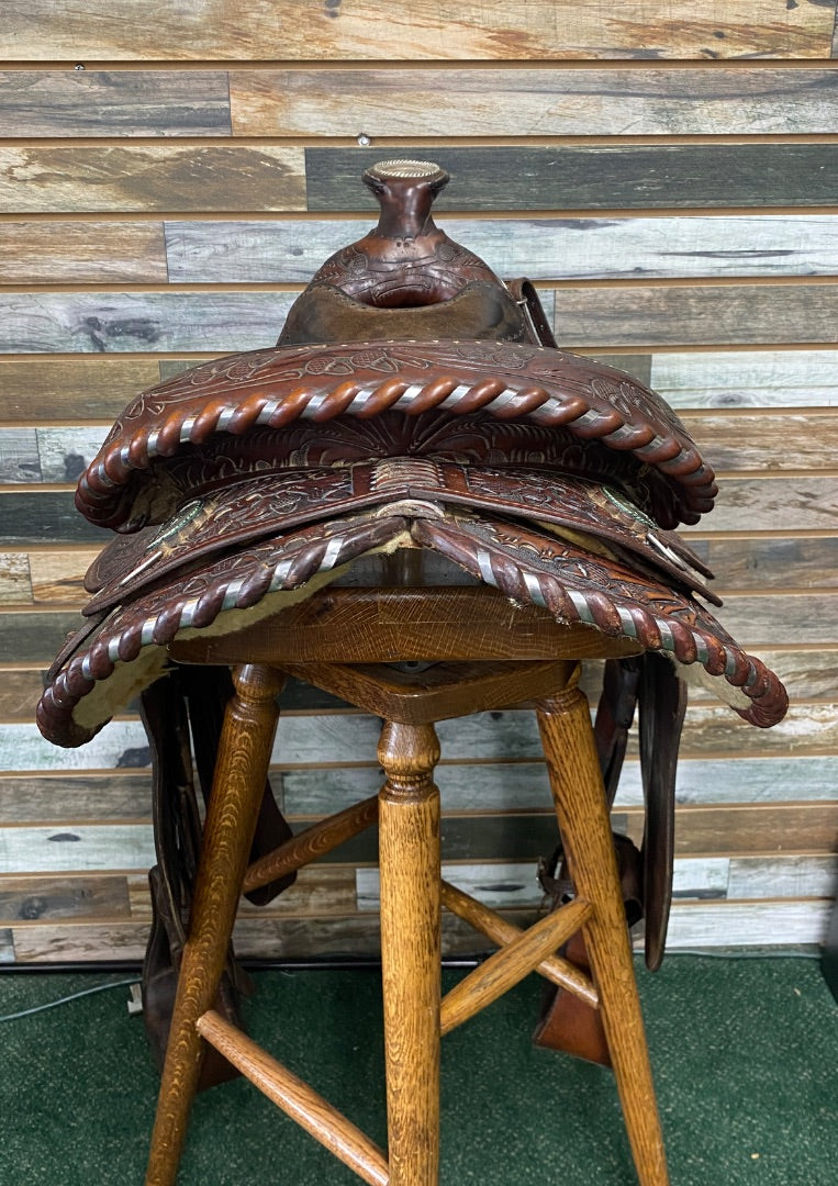 USED Circle Y Western Equitation Arabian 15" Seat 6 1/2 Gullet Dark Oil