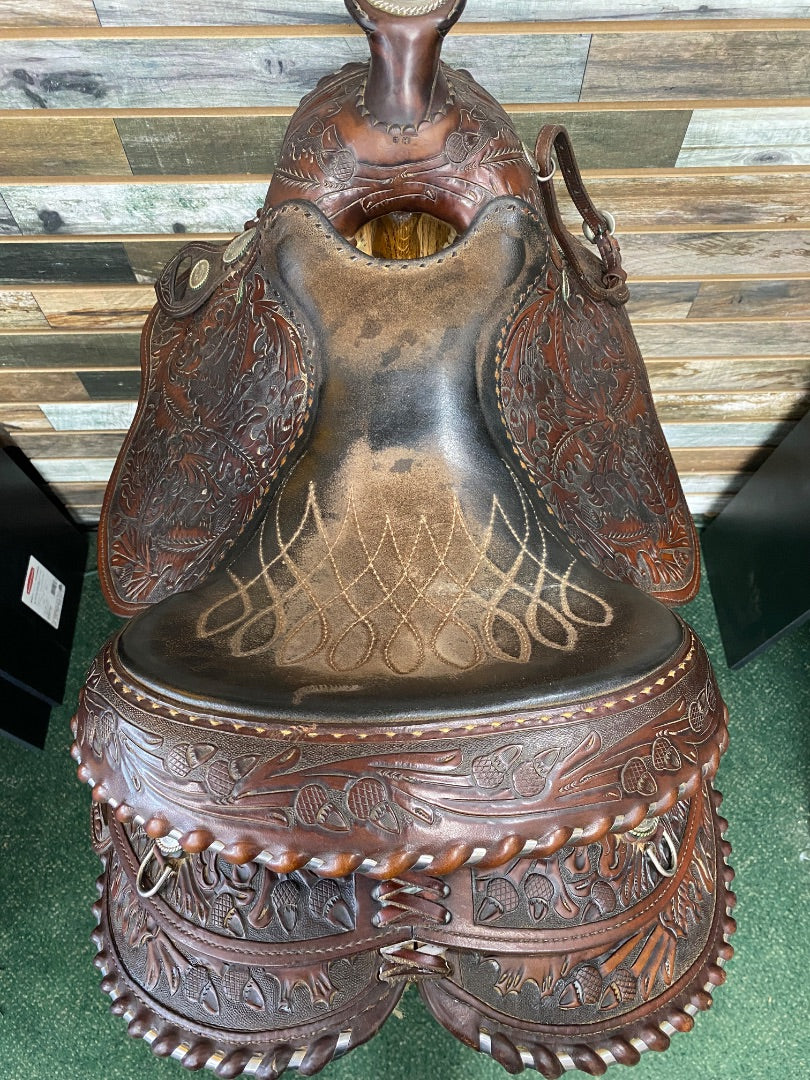 USED Circle Y Western Equitation Arabian 15" Seat 6 1/2 Gullet Dark Oil