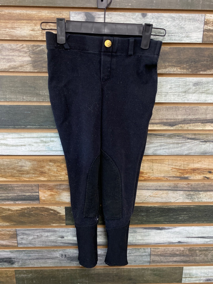 USED Tuffrider Youth Knee Patch Breeches 6 Black