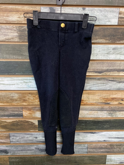 USED Tuffrider Youth Knee Patch Breeches 6 Black