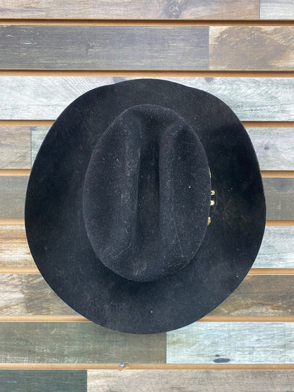 USED Reed Hill West Felt Hat 6 3/4" Black