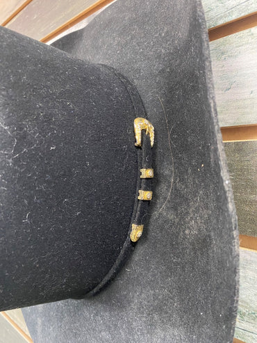 USED Reed Hill West Felt Hat 6 3/4" Black