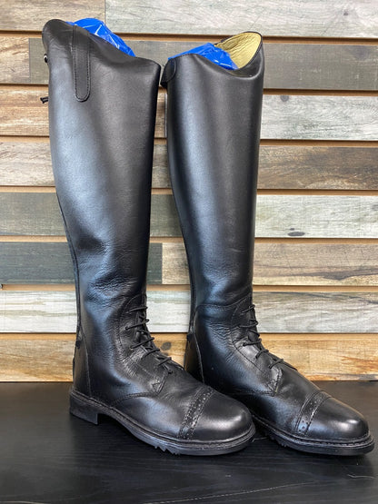 USED Tuffrider Youth Field Boot 5 Regular Wide Black