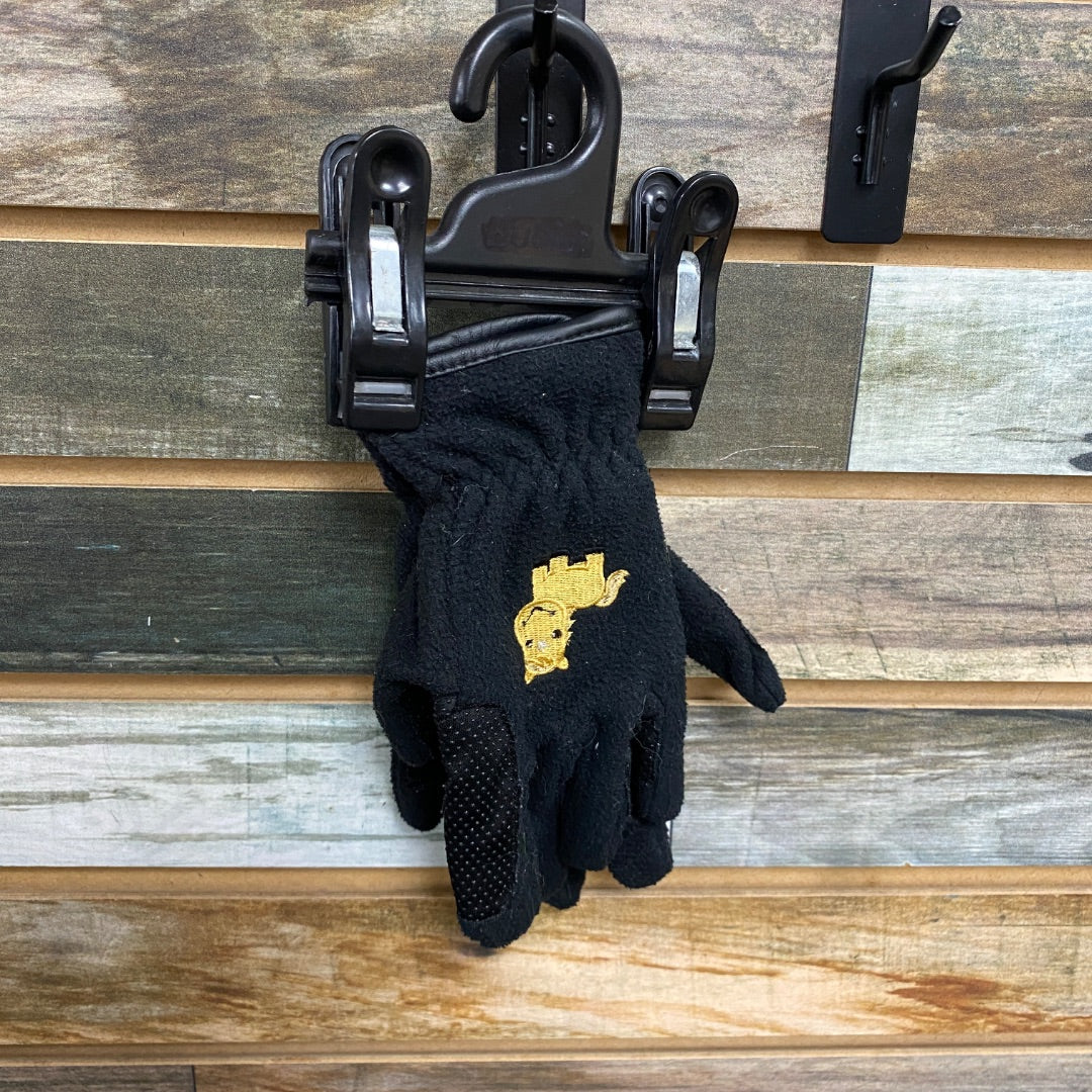 USED Equistar Youth English Riding gloves 5 Black