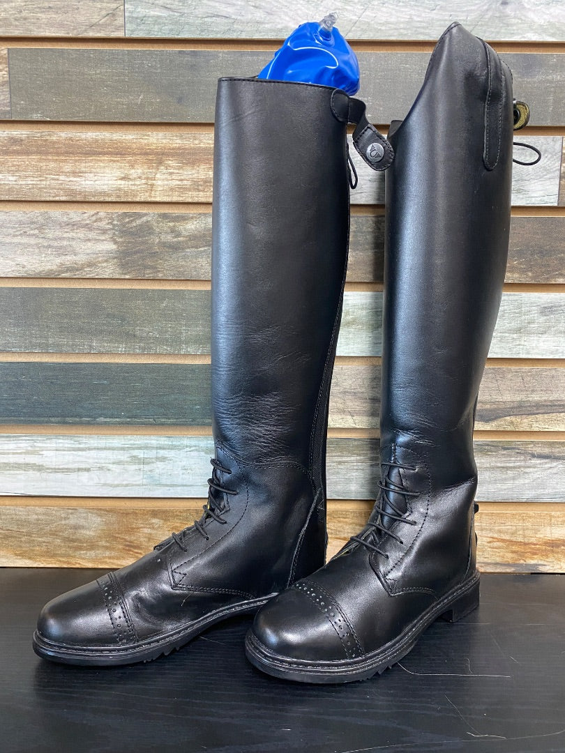 USED Tuffrider Youth Field Boot 5 Regular Wide Black