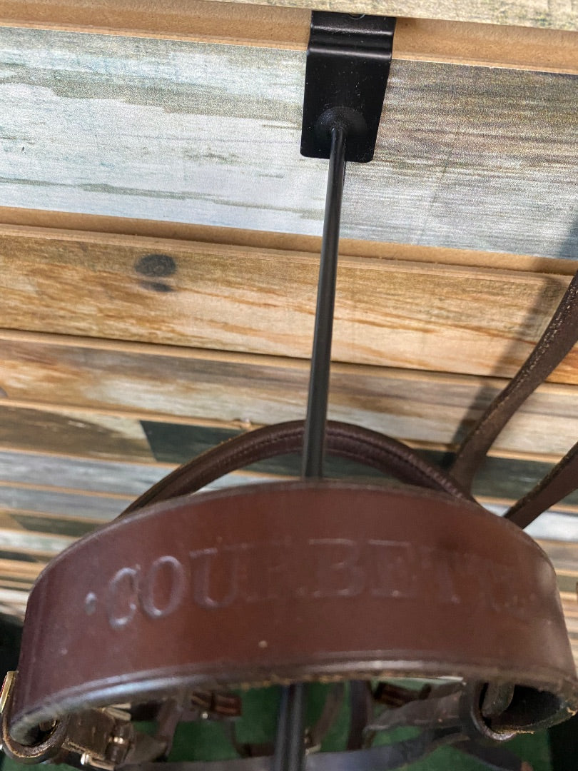 USED Courbette English Bridle with Combined Flash Noseband Cob Reddish Brown