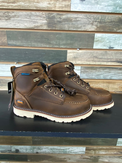 USED Ariat Rebar Lift H2O Round Toe 8.5 Wide Brown