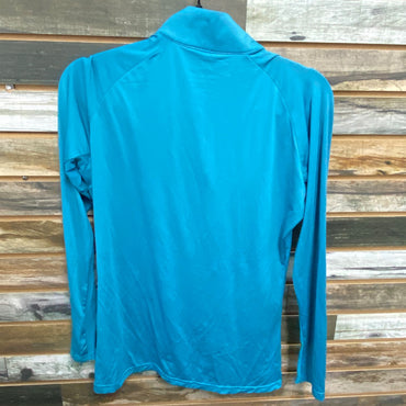 USED Piper By Smartpak Ladies English Riding Top Long Sleeve Small Sky Blue
