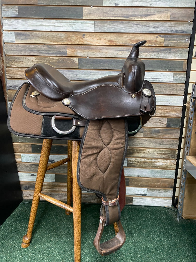 USED Big Horn Western Trail/Pleasure Saddle 15” Dark Oil