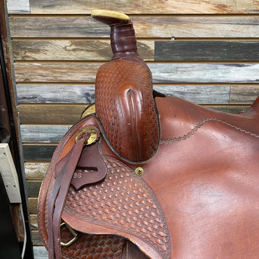 USED Hereford Roping Saddle 15 1/2" Medium Oil