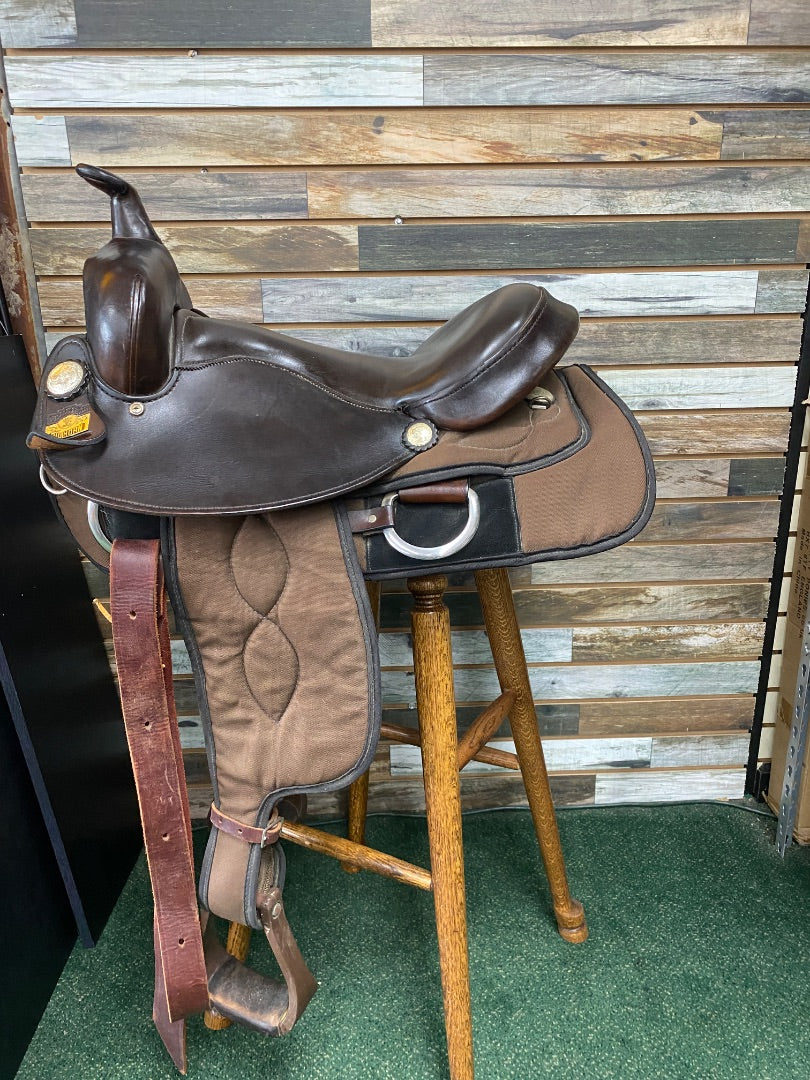 USED Big Horn Western Trail/Pleasure Saddle 15” Dark Oil