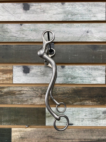 USED Eldonian Walking Horse Curb Bit High Port 5” Silver