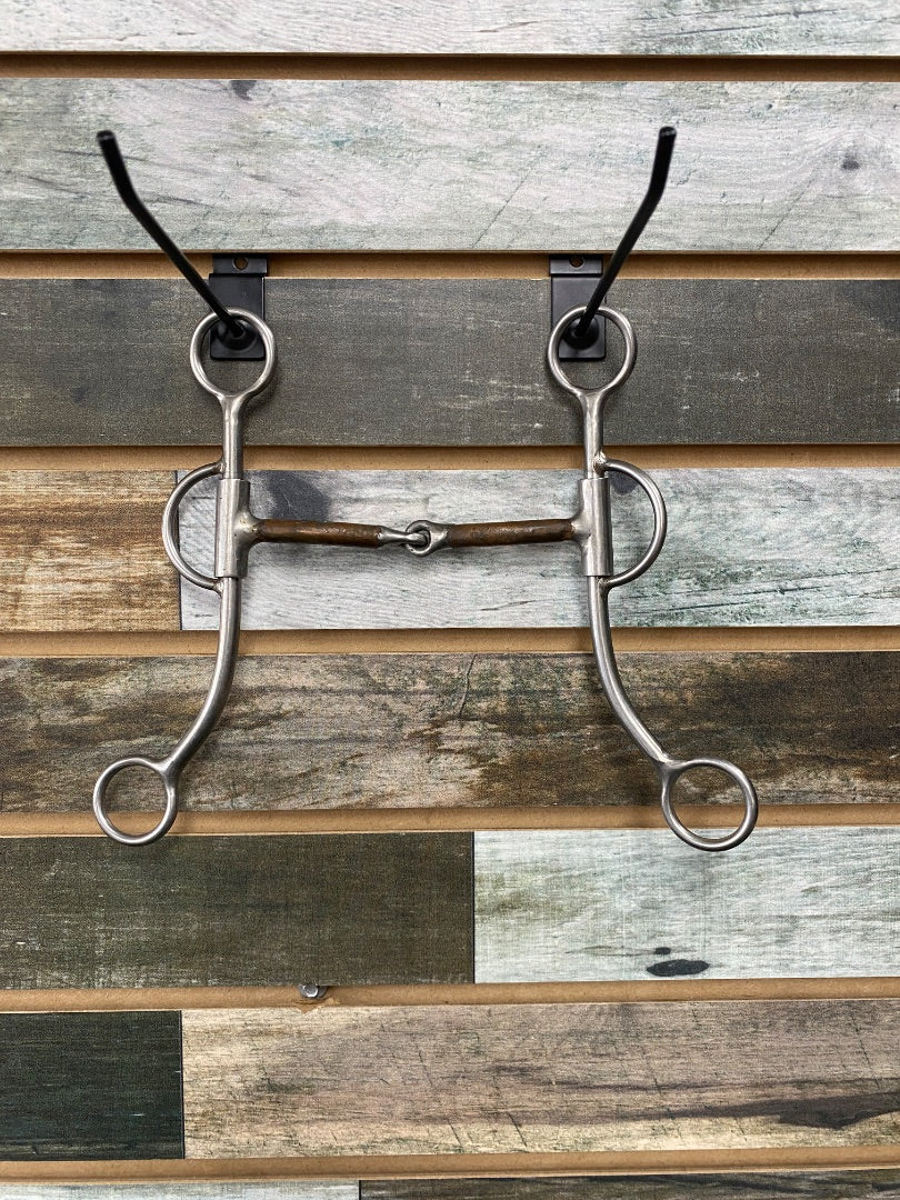 USED Reinsman Western Bit Jointed Curb 5” Silver/Copper