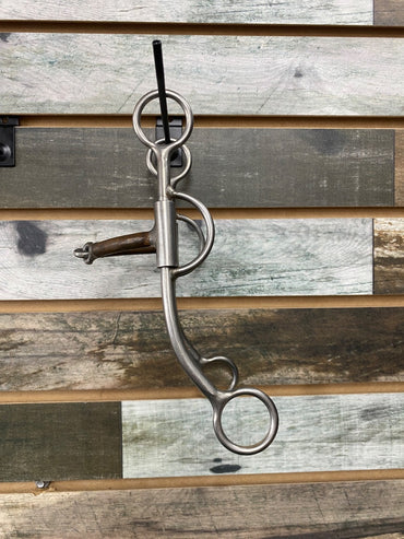 USED Reinsman Western Bit Jointed Curb 5” Silver/Copper