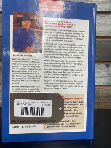 USED John Lyons Communicating With Cues Part II 9” x 6” Blue