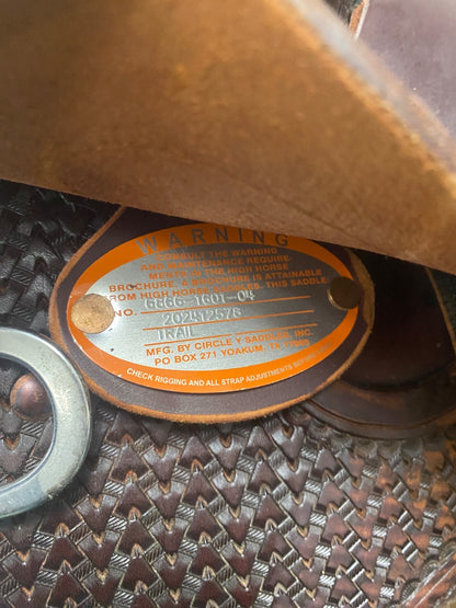 USED Circle Y Arrow Creek Trail Saddle 16" Walnut