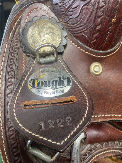 USED Tough1 Royal King Youth Trail Saddle 12" Mahogany