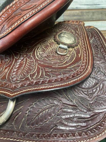 USED Tough1 Royal King Youth Trail Saddle 12" Mahogany