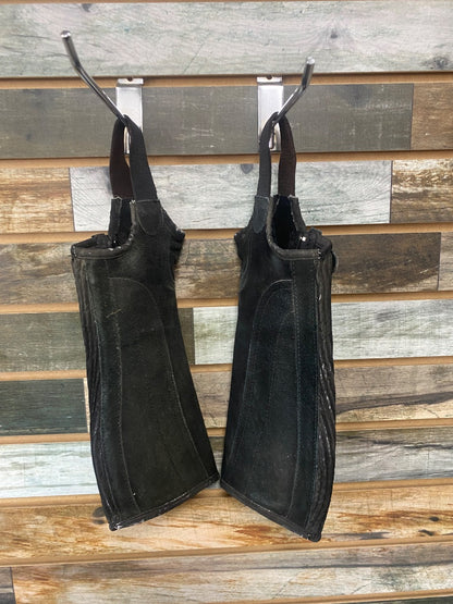 USED Dublin Youth Suede Half Chaps Medium Black