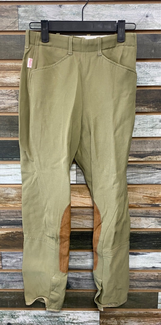 USED Tailored Sportsman Knee Patch Breeches 24 Tan