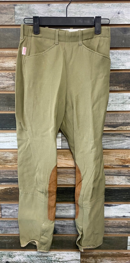 USED Tailored Sportsman Knee Patch Breeches 24 Tan