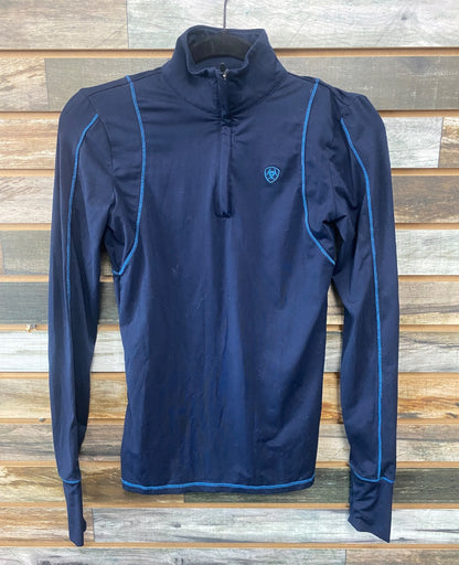 USED Ariat Tek Cold Series Quarter Zip XS Blue