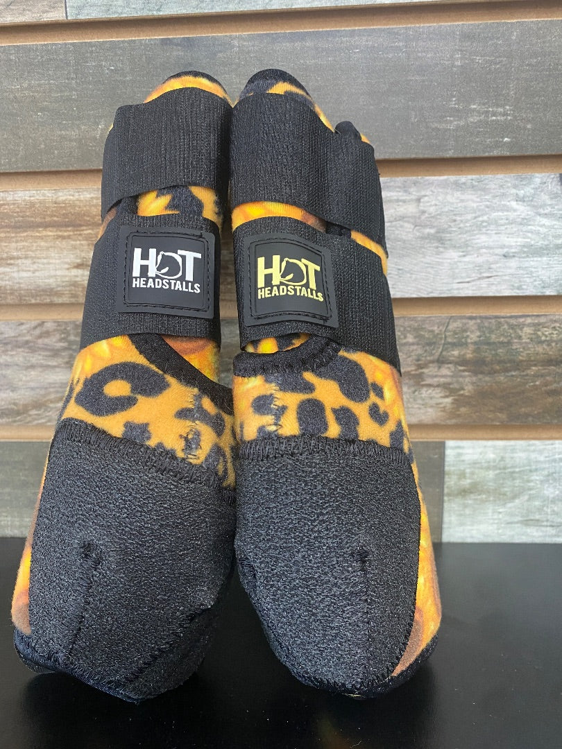 USED Hot Headstalls Sport Boots Medium Yellow/Black