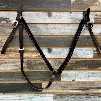 USED WhinneyWear Western Breast Collar Horse Hot Pink