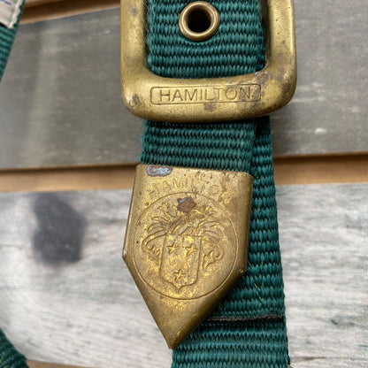USED Hamilton Nylon Halter With Bronc Noseband Average Horse Green