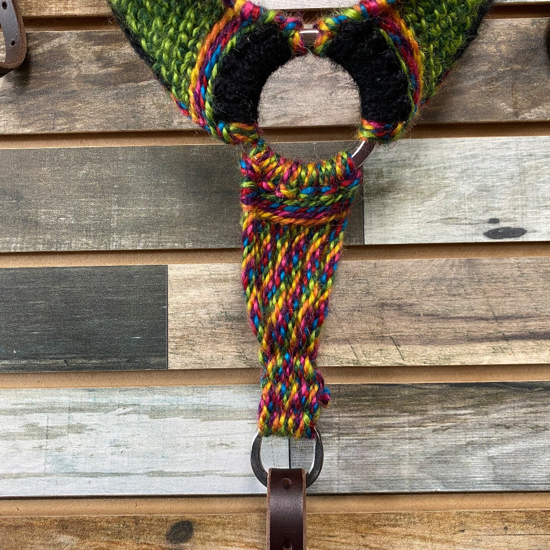 USED Red Mare Western Breast Collar Horse Black/Green