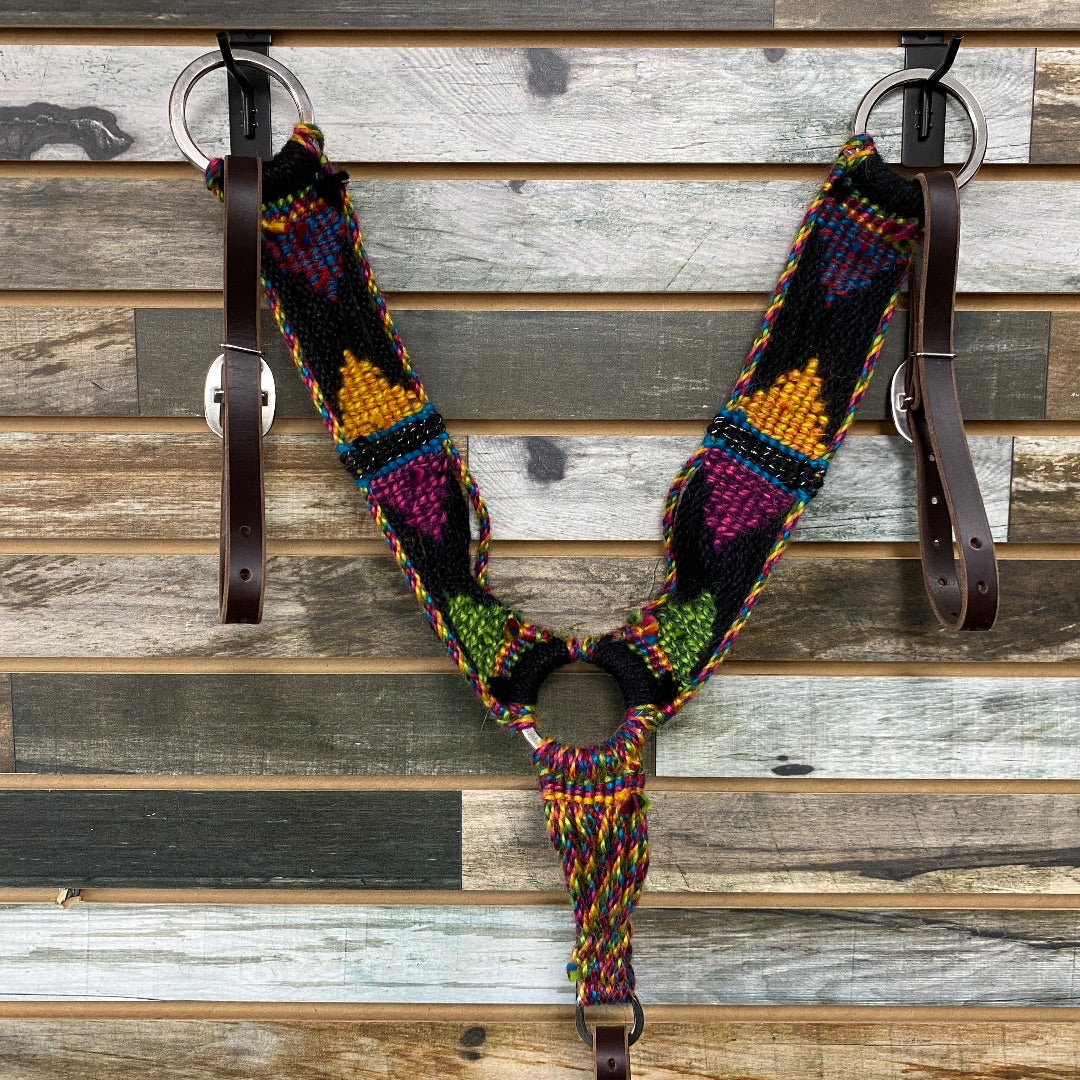 USED Red Mare Western Breast Collar Horse Black/Green