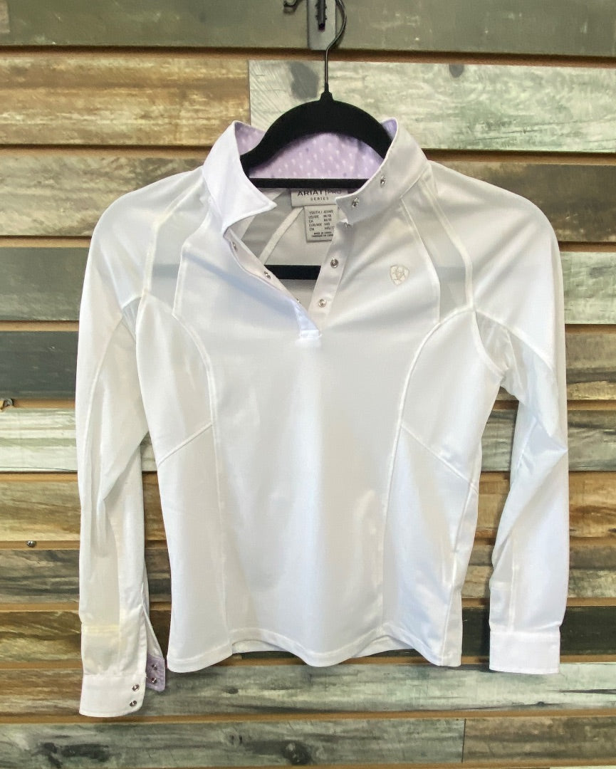 USED Ariat Pro Youth Long Sleeve Show Shirt | Size Youth Medium/10