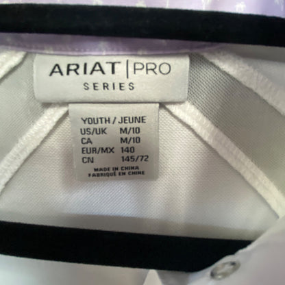 USED Ariat Pro Youth Long Sleeve Show Shirt | Size Youth Medium/10