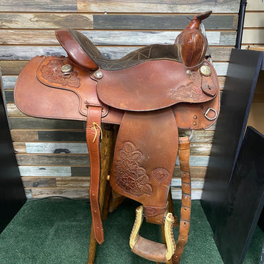 USED Hereford Trail Saddle 16" Seat 7" Gullet Medium Oil