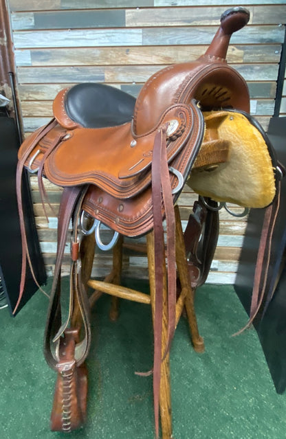USED Reinsman by Circle Y Trail Saddle 16" Seat 7" Gullet Medium Oil