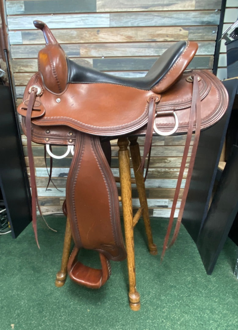 USED Reinsman by Circle Y Trail Saddle 16" Seat 7" Gullet Medium Oil