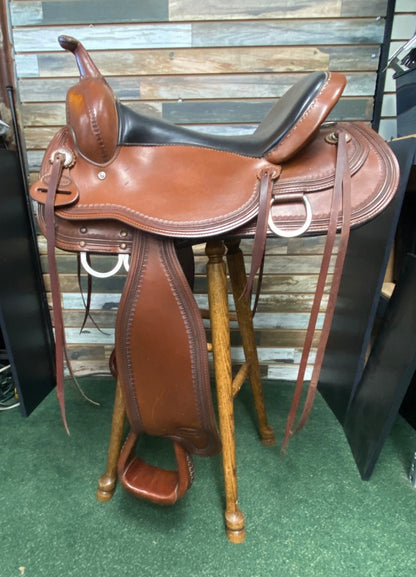 USED Reinsman by Circle Y Trail Saddle 16" Seat 7" Gullet Medium Oil
