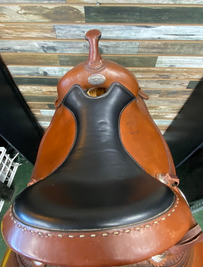 USED Reinsman by Circle Y Trail Saddle 16" Seat 7" Gullet Medium Oil