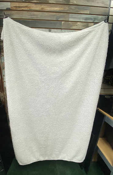 USED Fleece Bottom Blanket with Horse Face Pattern