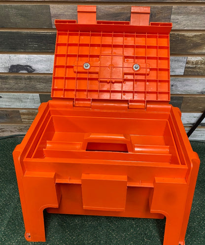 USED 2-in-1 Mounting Block & Grooming Tote – Orange