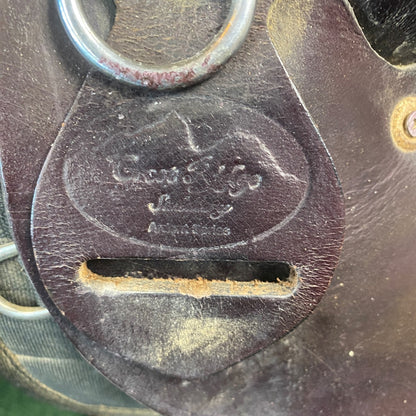 USED Crest Ridge Saddlery Half Synthetic Trail Saddle 15.5" Seat 7" Gullet Dark Oil