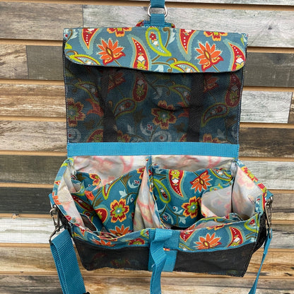 USED Classic Equine Grooming Bag  Paisley Teal Design