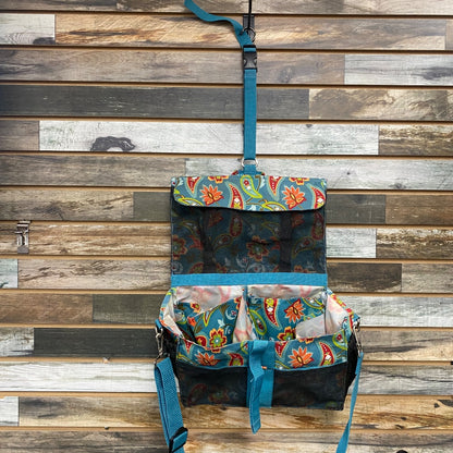 USED Classic Equine Grooming Bag  Paisley Teal Design