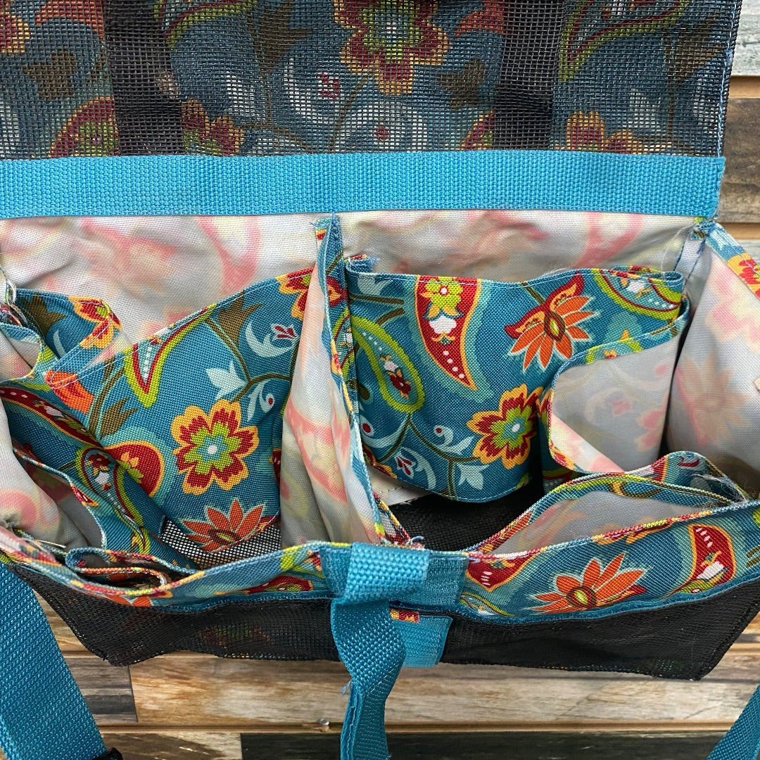 USED Classic Equine Grooming Bag  Paisley Teal Design