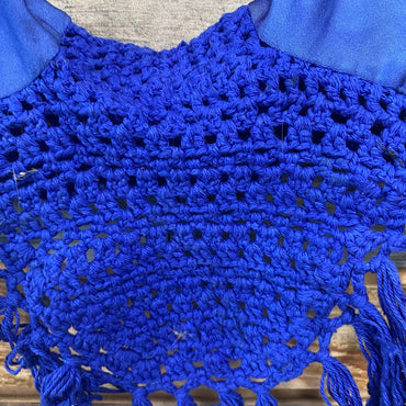 USED  Ear Bonnet Horse Blue