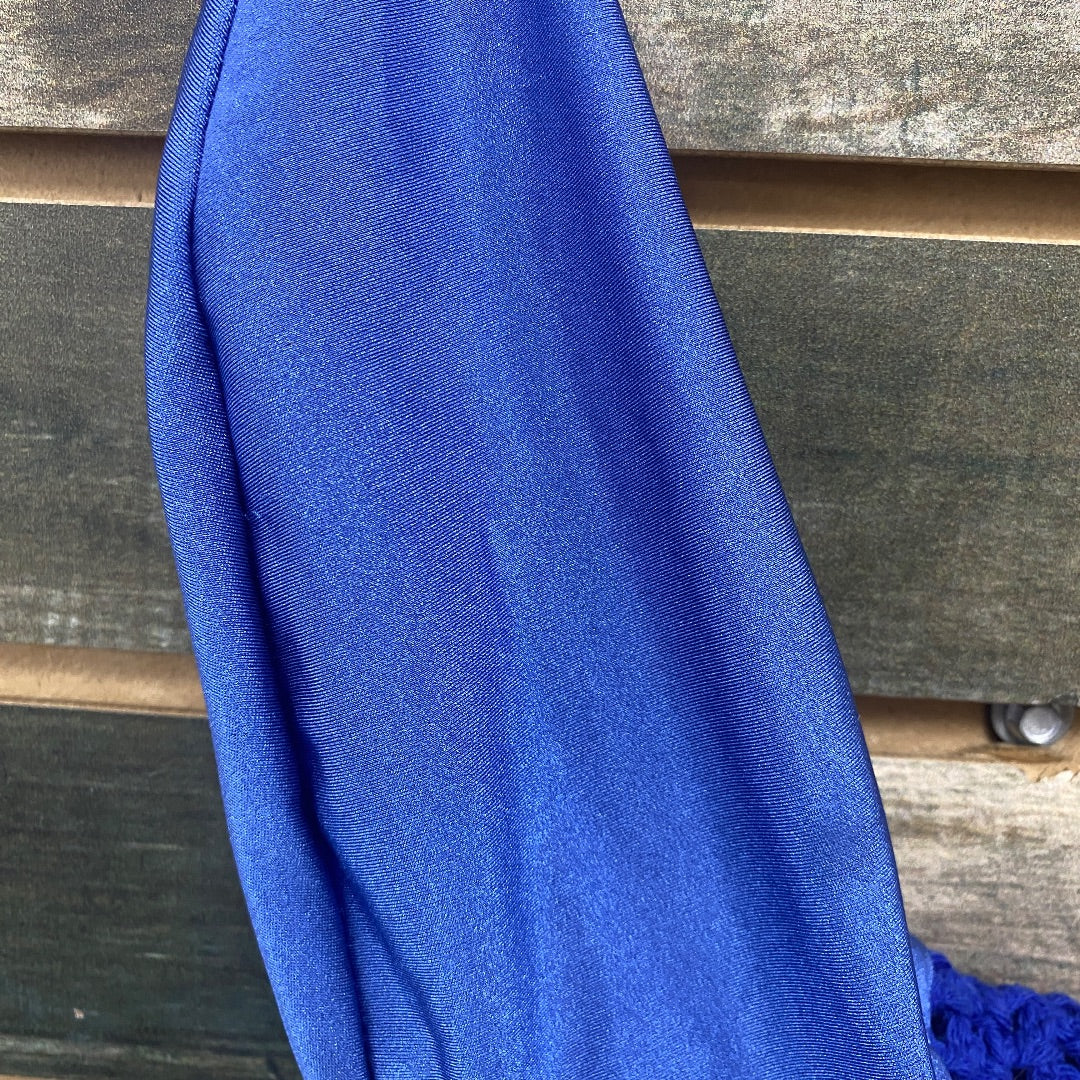 USED  Ear Bonnet Horse Blue